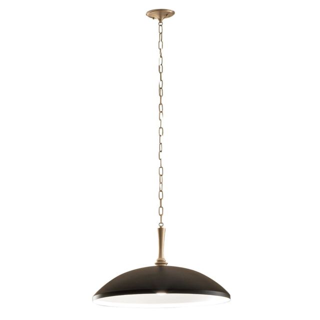 Kichler Delarosa Dome Pendant Ceiling Light Contemporary Black, Champagne Bronze 1x E27