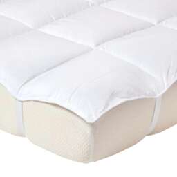 Homescapes Super Microfibre Single Mattress Topper White Single