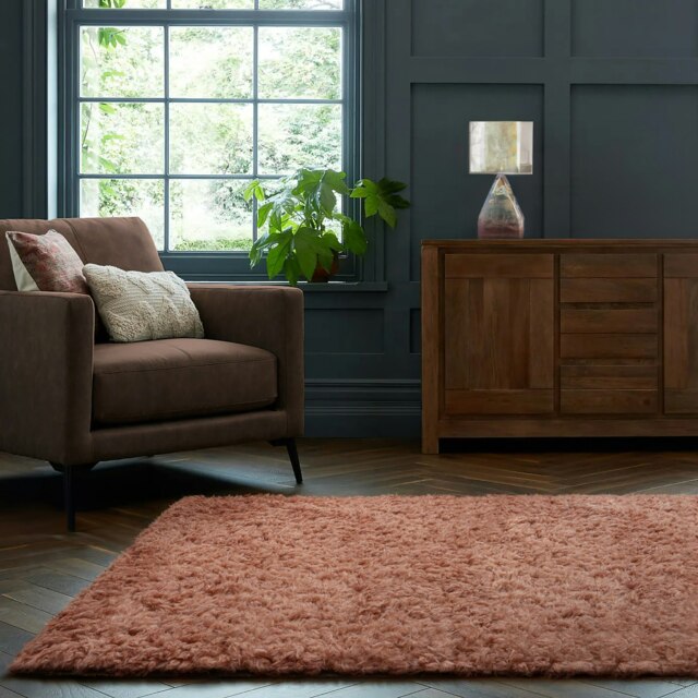 Home Republic Montana Fluffy Rug - 120 x 170 Orange