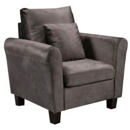 Plush Velvet Arm Chair in Mink