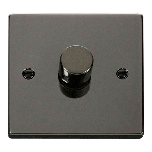 SE HOME Black Nickel 1 Gang 2 Way LED 100W Trailing Edge Dimmer Light Switch Black Black Nickel