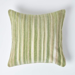 Homescapes Cotton Chenille Tie Dye Cushion Cover Green Green 45 x 45 cm 1