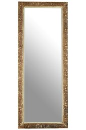 Zelma Champagne Finish Ridged Wall Mirror Silver