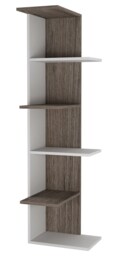 White 5-Tier Corner Bookcase & Shelving Unit White 1