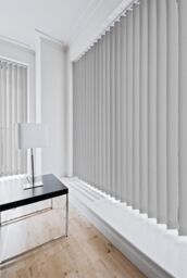 Dimout Patterned Vertical Blind Complete [240cm, Grey, Short Drop]