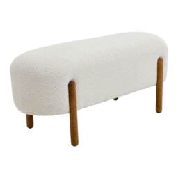 Living and Home Contemporary Upholstered Bench - Beige