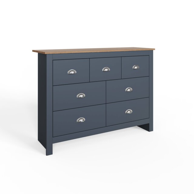 Lancaster 7 Drawer Chest Blue Slate Blue