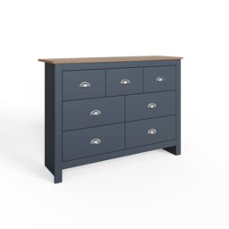 Lancaster 7 Drawer Chest Blue Slate Blue
