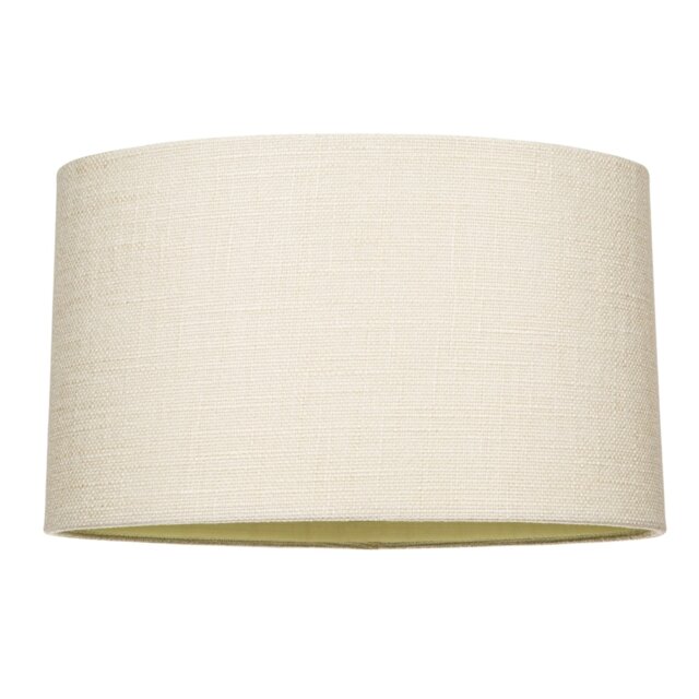 Contemporary and Sleek Cream Linen Fabric Oval Lamp Shade 60w Maximum Cream Cream 1