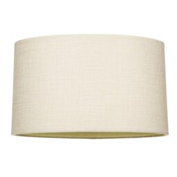 Contemporary and Sleek Cream Linen Fabric Oval Lamp Shade 60w Maximum Cream Cream 1