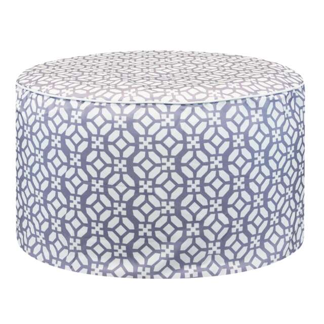 Gardenwize Geo Print Inflatable Ottoman Stool Outdoor
