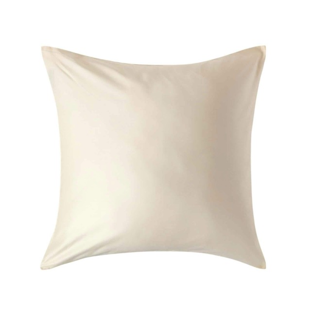 Homescapes Cream European Size Pillowcase Organic Cotton 400 TC - 60 x 60 cm Cream