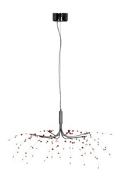 Orsina Xavia Red and Clear 8 Light Ceiling Light