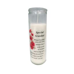 David Fischhoff Memorial Glass Candle - Special Grandad White One Size