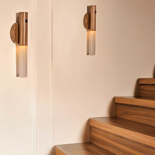 OHS 2 x Sensor Wall Lights LED Cordless Rechargeable Hallway Night Light