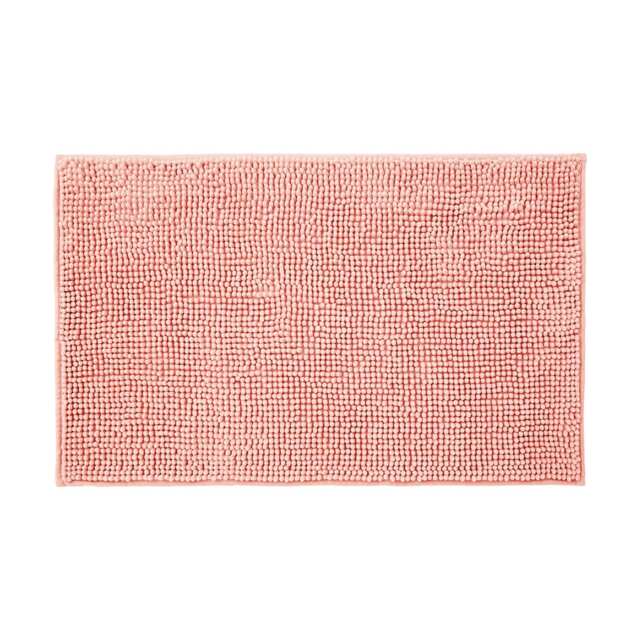 Chenille Bobble Bath Mat Non-Slip 60 x 90cm - Blush Pink