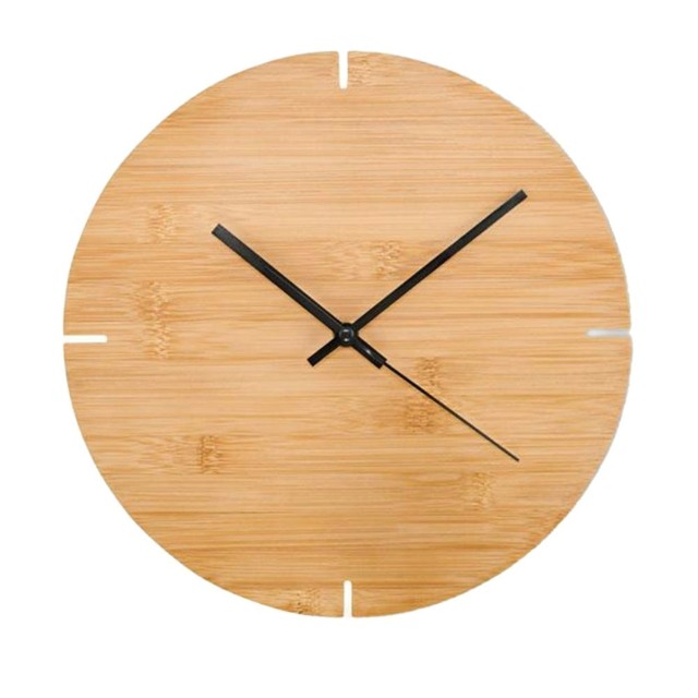 MidOcean Esfere Bamboo Round Wall Clock - Wood - One Size Brown