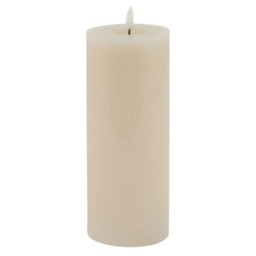 Luxe Collection Melt Effect LED Candle - Wax - L9 x W9 x H23 cm - Taupe Brown Brown