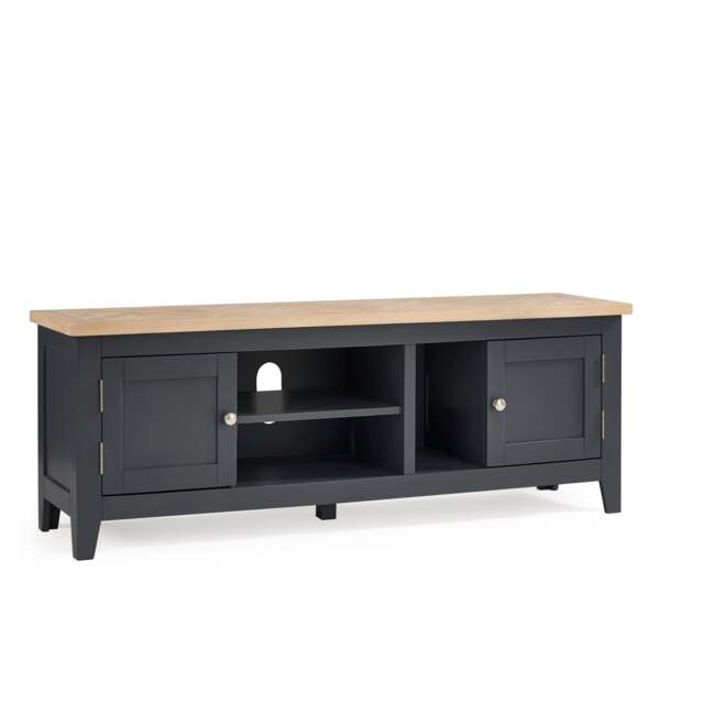 Premium Ainsley TV Unit in Dark Grey and Oak