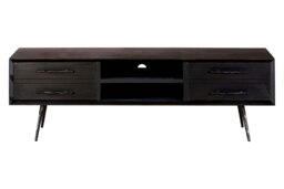 Orsina Contemporary Brown Wooden Media Unit, Solid Pine Wood TV Cabinet with Storage Drawers, Entertainment Unit
