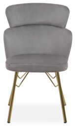 Orsina Comfortable Grey Velvet Dining Chair, Elegant Chair For Dining Table, Modern Design Outdoor Dining Chair