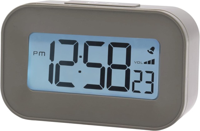 Acctim Kyle Digital Alarm Clock, LCD Digital Display with White Backlight, Snooze Function, Volume Control Grey Jeep Grey