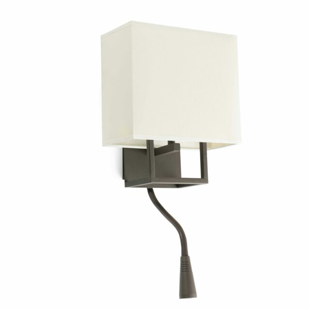 Vesper 1 Light Indoor Wall Light Reading Lamp Brown with Shade, E14