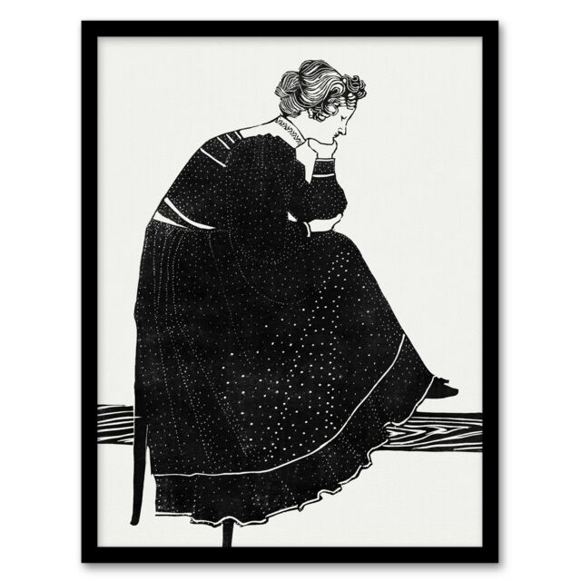 Reijer Stolk Woman Sitting on a Stool Design Framed Wall Art Picture Print A4