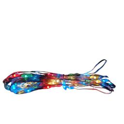 200 LED 10m Premier MicroBrights Indoor Outdoor Christmas Multi Function Battery Operated Lights with Timer on Pin Wire in Multicoloured