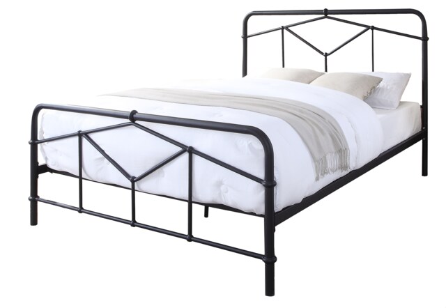 5ft King Size Retro bed frame,black,metal.Rustic,industrial tubular Black King