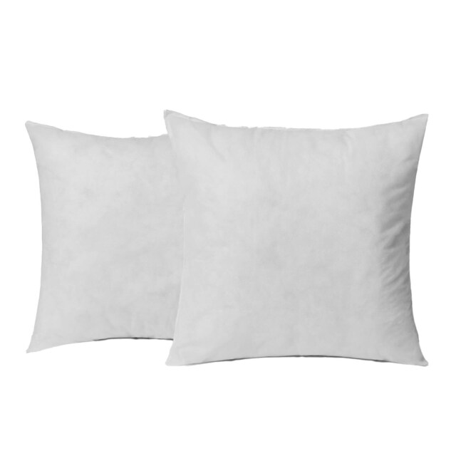 OHS 2 x Cushion Fillers White Hollowfibre Inner Insert Pads, 55x55cm - White