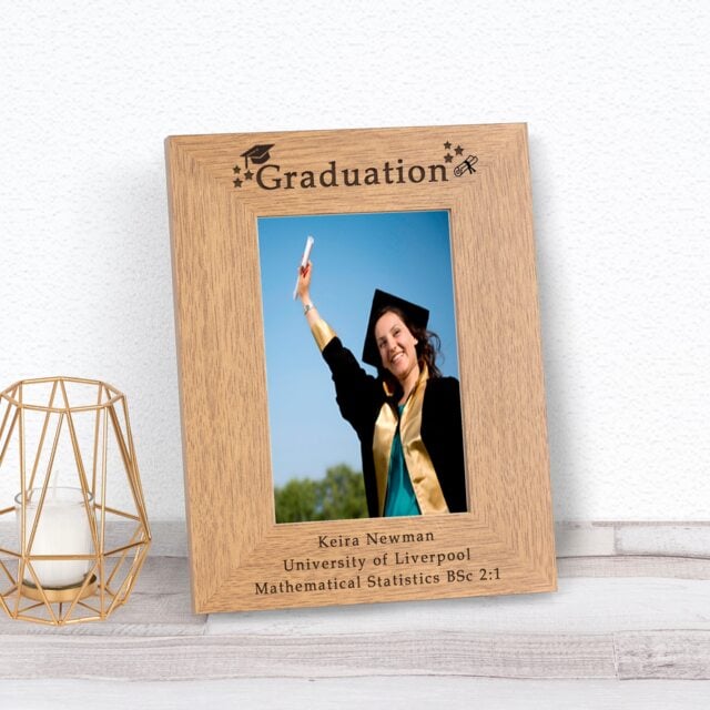 Personalised Graduation Wood Picture Frame 7 x 5 for Friend