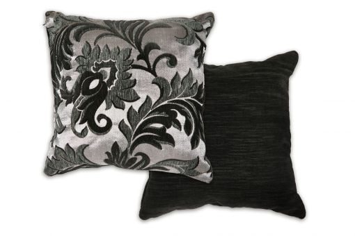Swirls Cushion Cover Black Black Black