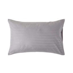 Homescapes Grey Egyptian Cotton Satin Stripe Housewife Pillowcase 330 TC Grey Standard