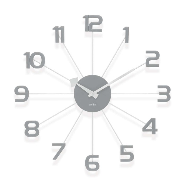 Acctim Astraea Large Wall Clock Quartz Brass Effect Metal Spokes Large Numbers 50cm