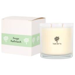 Nicola Spring Sage Retreat Scented Candle - 400g 28h Natural Single Wick Soy Wax Aromatherapy Candle Home Fragrance
