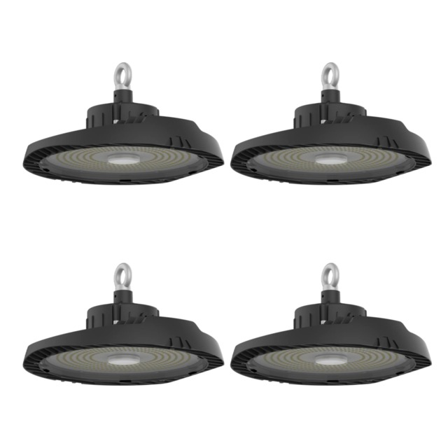 Set of 4 High Bay - 150W LED IP65 UFO Style Commercial Warehouse Light