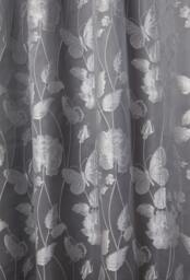 Meadows Lined Eyelet Jacquard Curtains 116cm x 137cm Silver Grey Grey