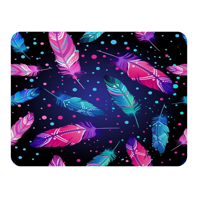 Painted Bird Feathers Blanket Multi