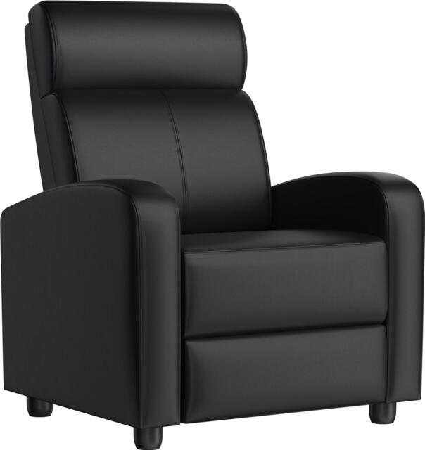 Yaheetech PU Leather Recliner Sofa with Pocket Spring