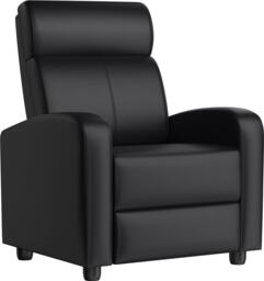Yaheetech PU Leather Recliner Sofa with Pocket Spring