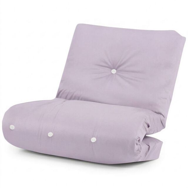 Futon Replacement Mattress 10cm - Small Single, Fibre Foam Filled, Floor Mattress Purple Lilac Small Single 1