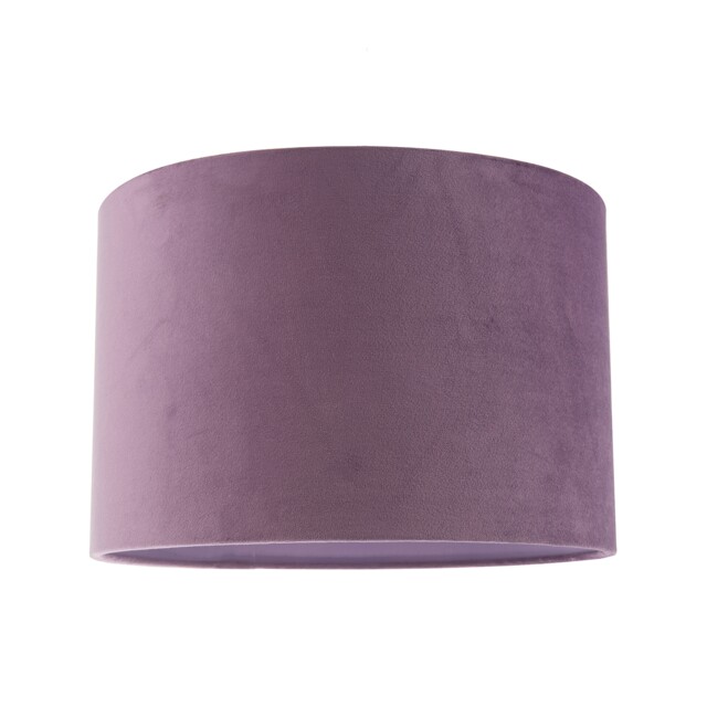 Soft Velvet Dark Lilac Fabric Round Lamp Shade for Table or Pendant Purple Lilac 1