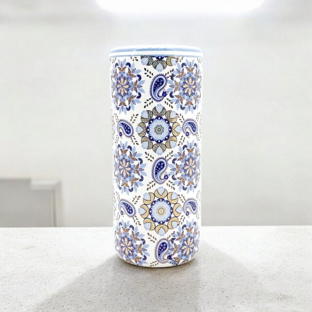 18 Inch Umbrella Stand - L20 x W20 x H46 cm - Blue/White