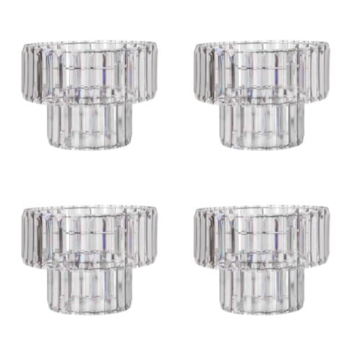 2 Tiered Smokey Grey Easy Fit Pendant Shade Clear 4 - Grey 4 Pack 4