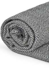 "Herringbone Throw 50 X 60"" - Silver"