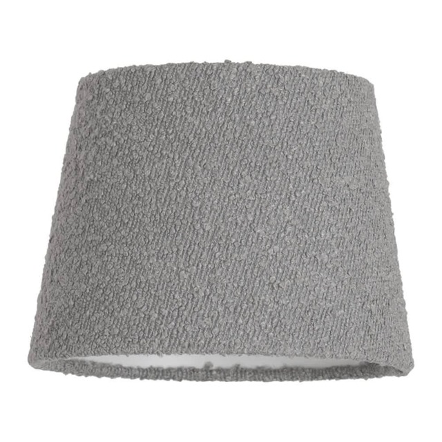 ValueLights Rory Grey Boucle Fabric Taper Ceiling Shade