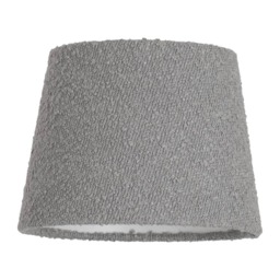 ValueLights Rory Grey Boucle Fabric Taper Ceiling Shade