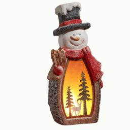 45cm Light up Christmas Woodsman Frosty Glow Snowman with LEDs