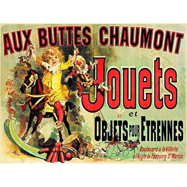 Aux Buttes Chaumont French Ad Monicas Apartment Friends Large Wall Art Print 18x24 Inch Multi